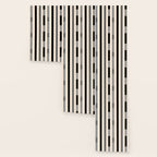 Mid Century Modern Modular Stripes in Black, Gray, and Almond Cream Wallpaper Gallery Image 3
