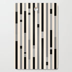 Mid Century Modern Modular Stripes in Black, Gray, and Almond Cream Cutting Board Gallery Image 1