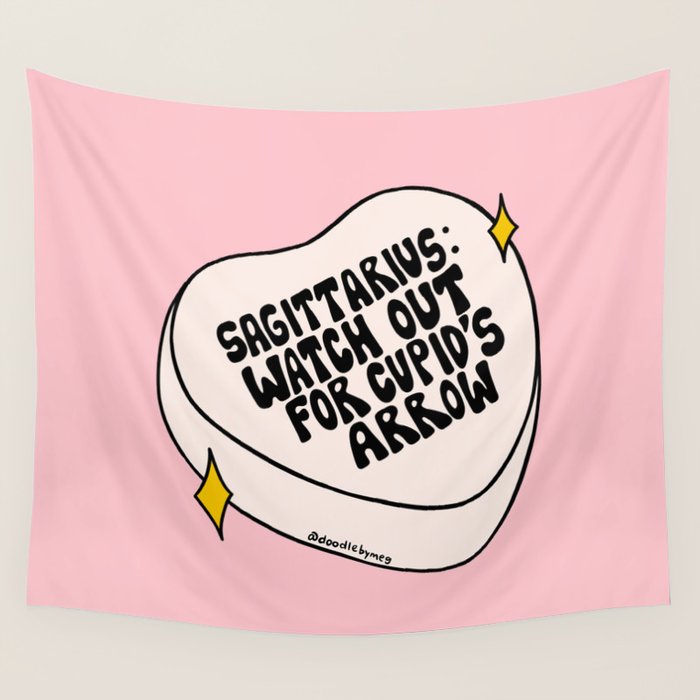 Sagittarius Conversation Heart Wall Tapestry Gallery Image 1