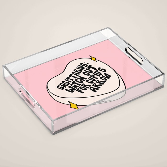 Sagittarius Conversation Heart Acrylic Tray Gallery Image 1
