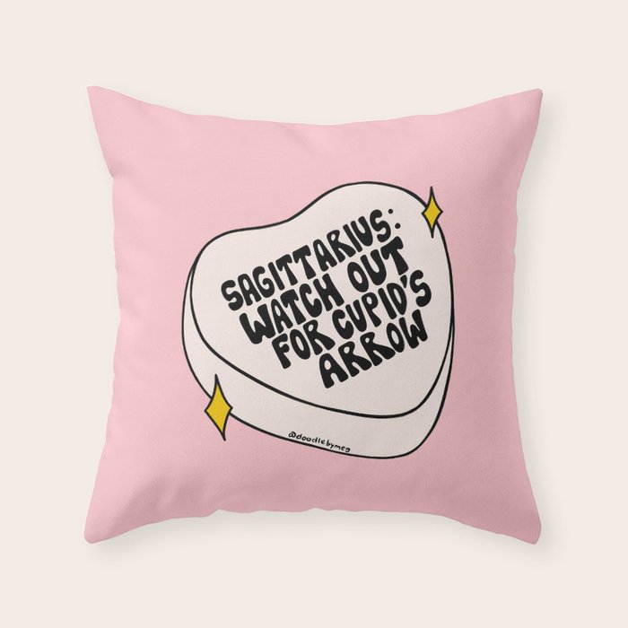 Sagittarius Conversation Heart Throw Pillow Gallery Image 6