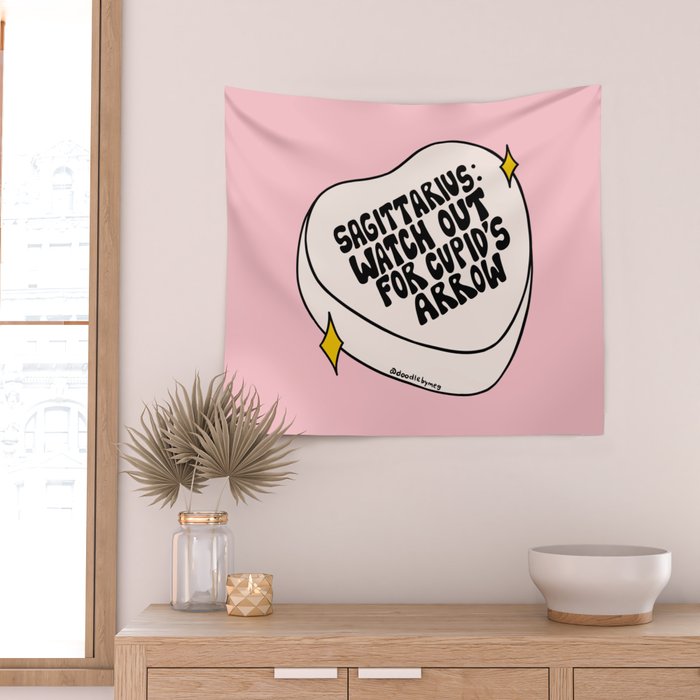 Sagittarius Conversation Heart Wall Tapestry Gallery Image 2
