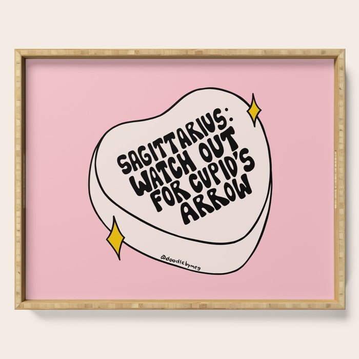 Sagittarius Conversation Heart Serving Tray Gallery Image 1