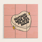 Sagittarius Conversation Heart Wood Wall Art Gallery Image 1