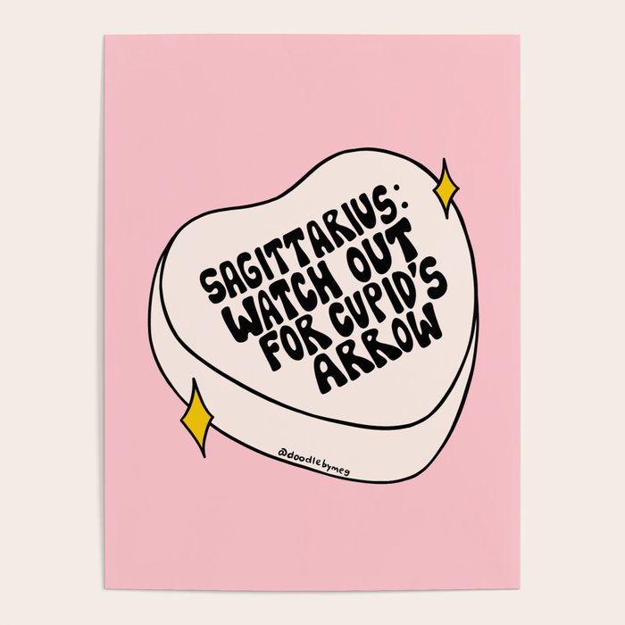 Sagittarius Conversation Heart Poster Gallery Image 4