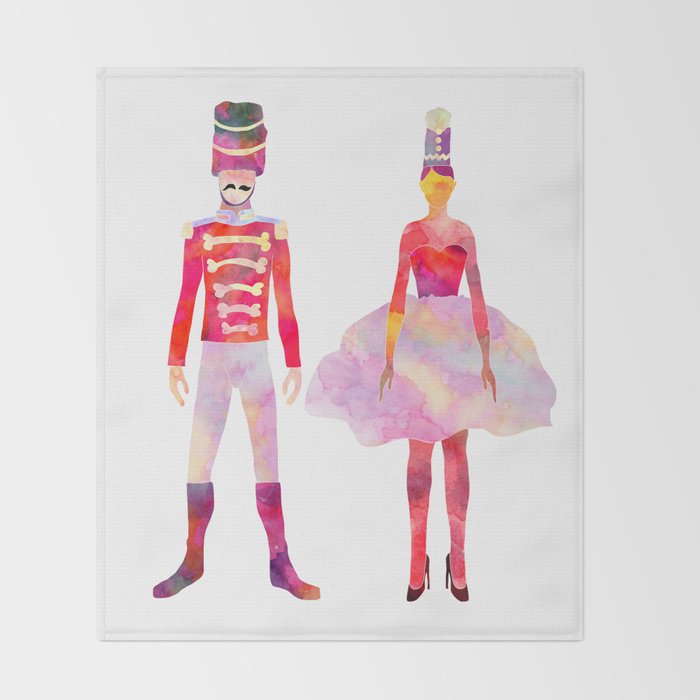 Nutcracker Ballet Throw Blanket Gallery Image 2