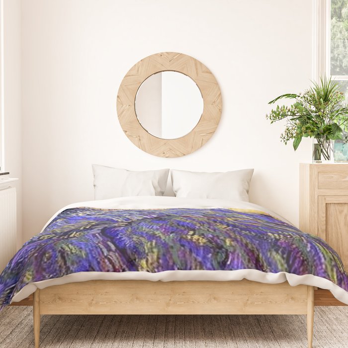 Lavender Fields with Rising Sun by Vincent van Gogh Duvet Cover Gallery Image 3