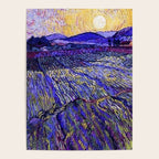 Lavender Fields with Rising Sun by Vincent van Gogh Poster Gallery Image 4