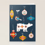 Christmas Retro decorations no2 Stationery Card Gallery Image 2