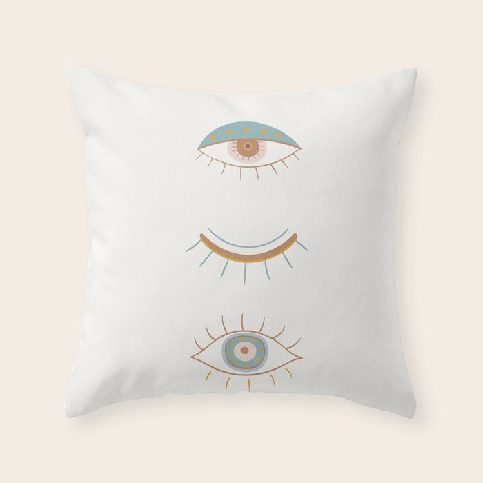 Evil Eyes II Throw Pillow Gallery Image 1