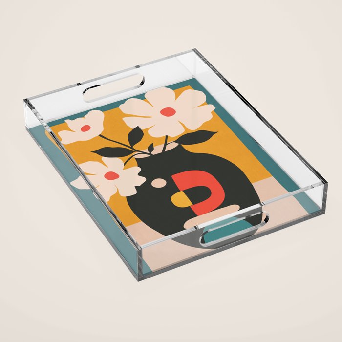 Geometric Blossom 1 Acrylic Tray Gallery Image 1