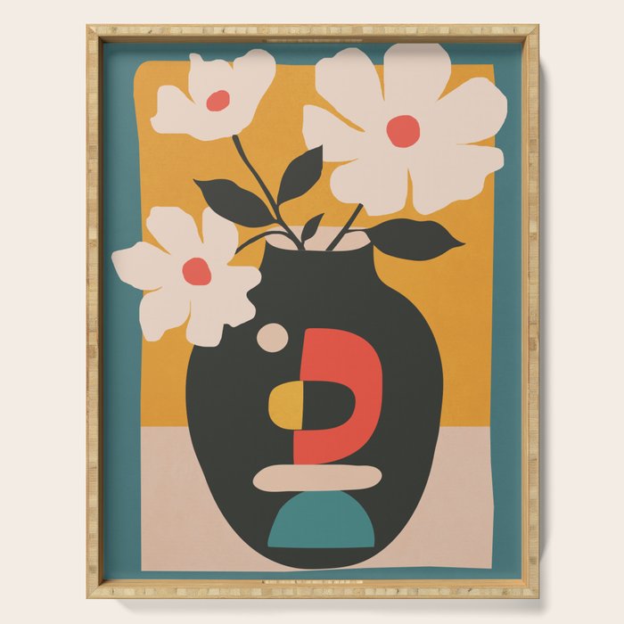 Geometric Blossom 1 Serving Tray Gallery Image 1