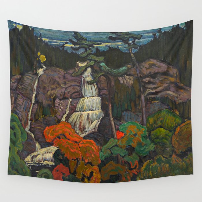 J.E.H. Macdonald Algoma Waterfall, 1920, McMichael Canadian Art Collection Wall Tapestry Gallery Image 1