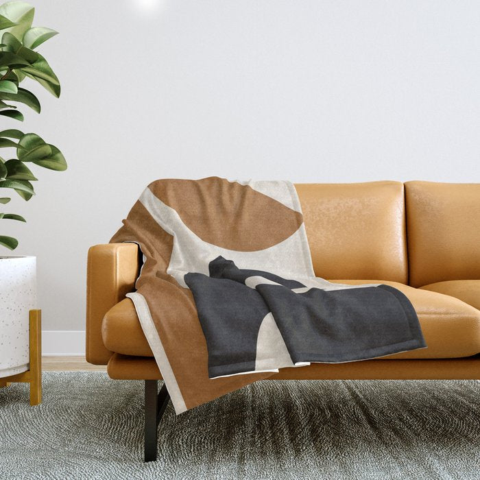 Abstract Art Minimal Shape 4 Throw Blanket Gallery Image 1