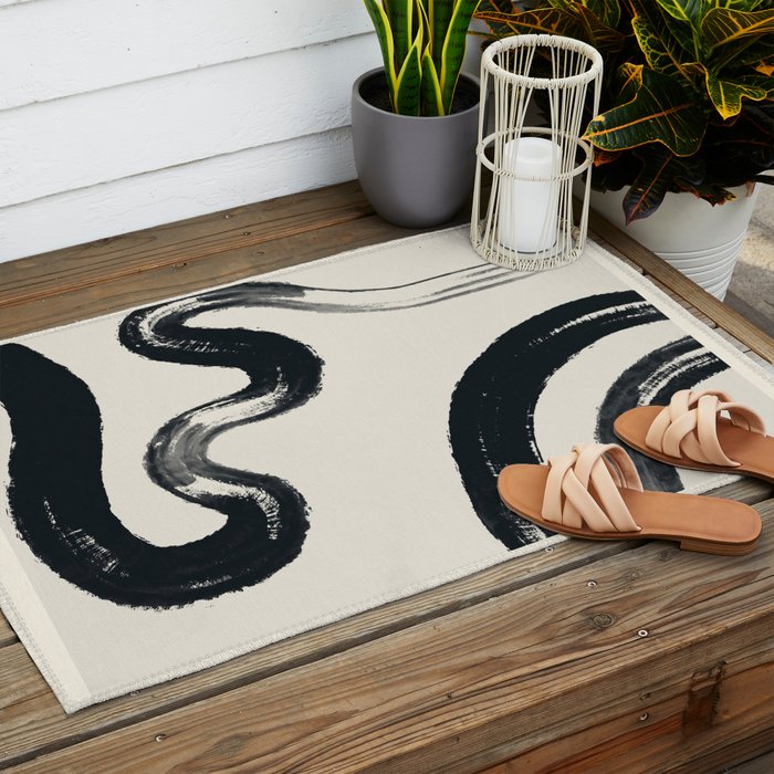 Abstract line art 131 Outdoor Rug Gallery Image 2