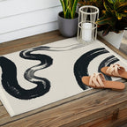 Abstract line art 131 Outdoor Rug Gallery Image 2