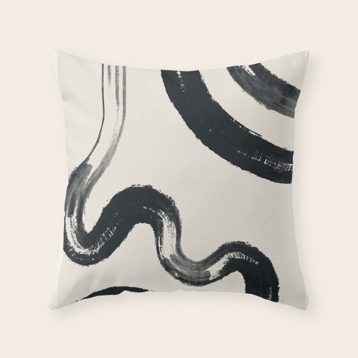 Abstract line art 131 Throw Pillow Gallery Image 6