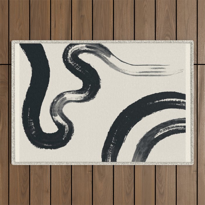 Abstract line art 131 Outdoor Rug Gallery Image 1