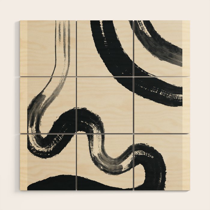 Abstract line art 131 Wood Wall Art Gallery Image 1