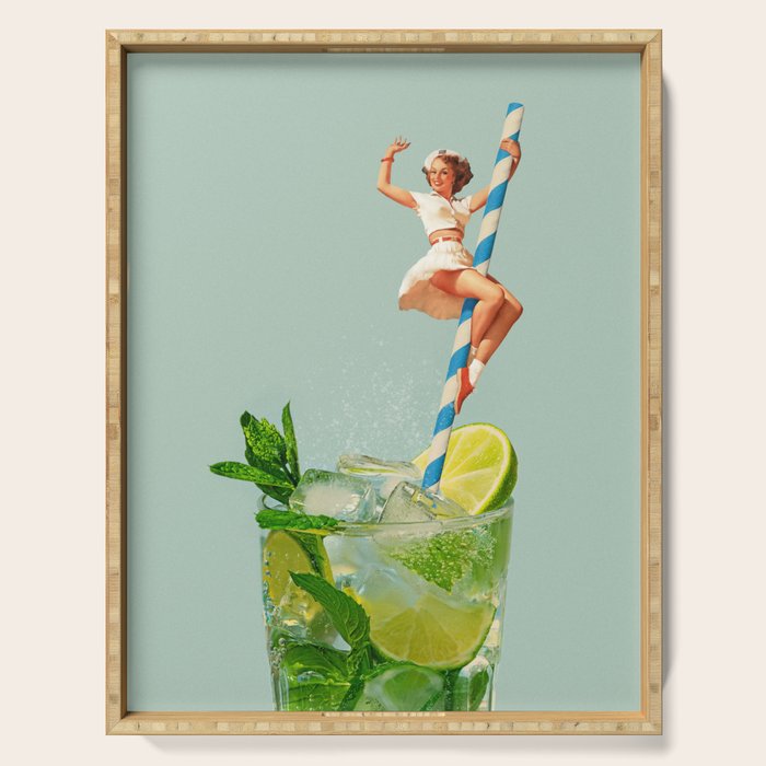 Retro Mojito Cocktail Serving Tray Gallery Image 1