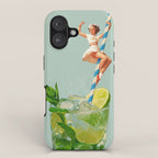 Retro Mojito Cocktail iPhone Case Gallery Image 1