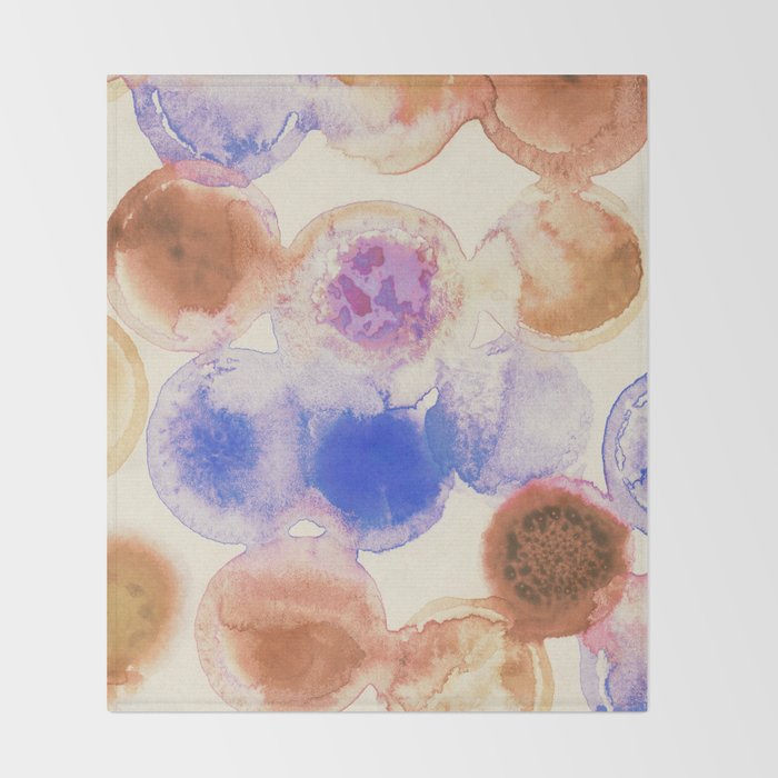 Colorful Acrylic Circles #1 Throw Blanket Gallery Image 2