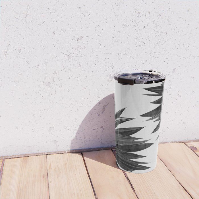 Agave Cactus Black & White Travel Mug Gallery Image 4