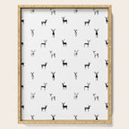 Reindeer animal doodle art pattern Serving Tray Gallery Image 1
