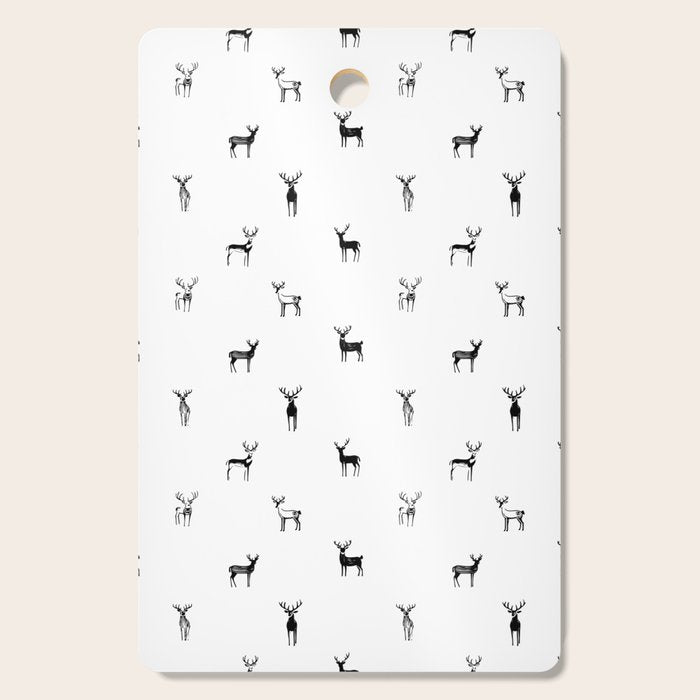 Reindeer animal doodle art pattern Cutting Board Gallery Image 1