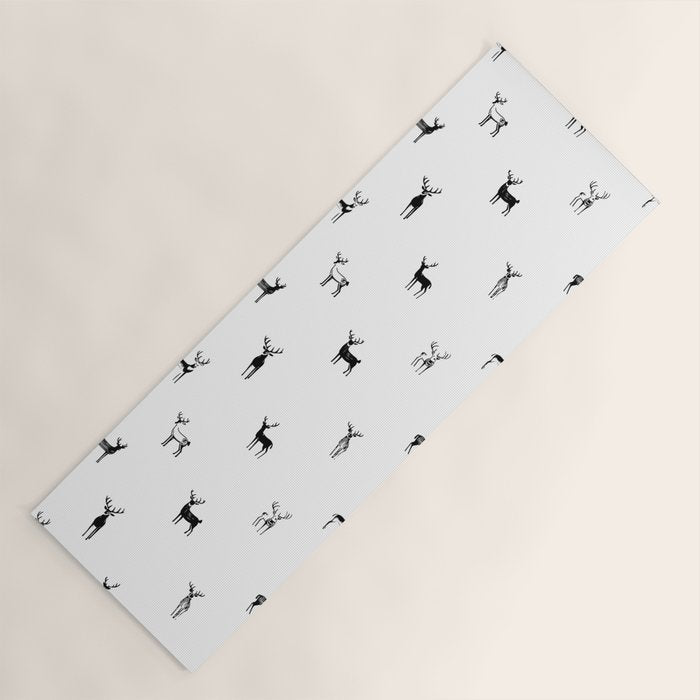 Reindeer animal doodle art pattern Yoga Mat Gallery Image 1