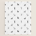 Reindeer animal doodle art pattern Jigsaw Puzzle Gallery Image 1