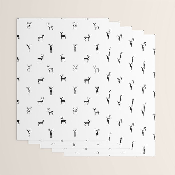 Reindeer animal doodle art pattern Wrapping Paper Gallery Image 3