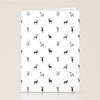 Reindeer animal doodle art pattern Stationery Card Gallery Image 2