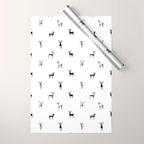 Reindeer animal doodle art pattern Wrapping Paper Gallery Image 1