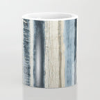 Distressed Blue and White Watercolor Stripe Coffee Mug Gallery Image 4
