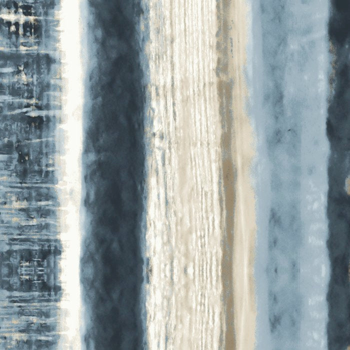 Distressed Blue and White Watercolor Stripe Coffee Mug Gallery Image 2