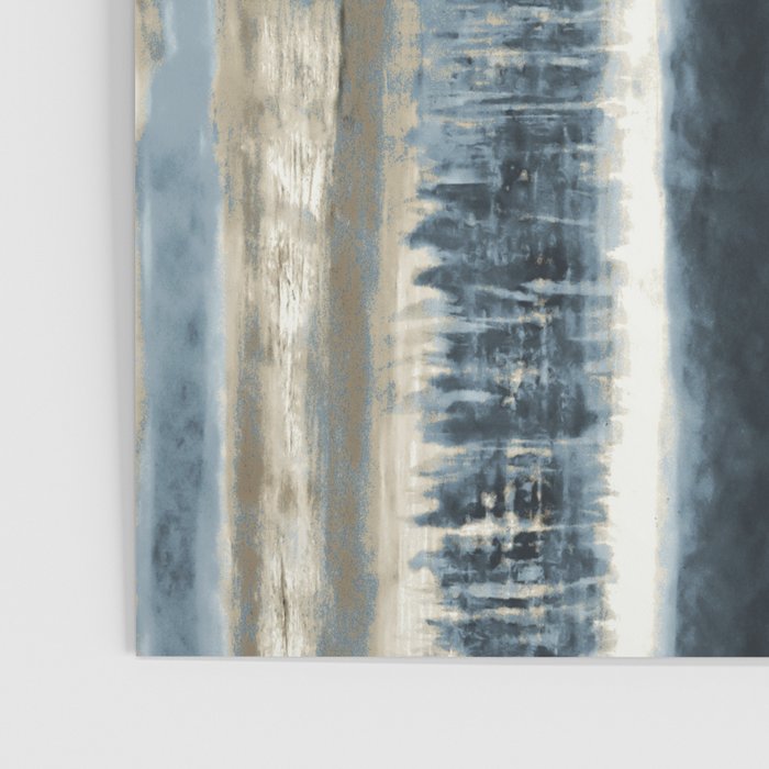 Distressed Blue and White Watercolor Stripe Poster Gallery Image 3
