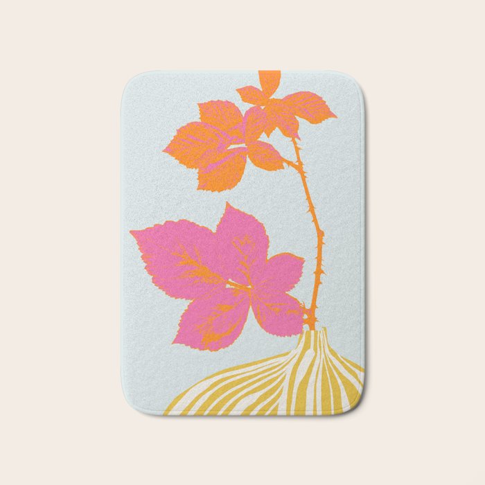 Plant based happyness Blackberry still life Bath Mat Gallery Image 1