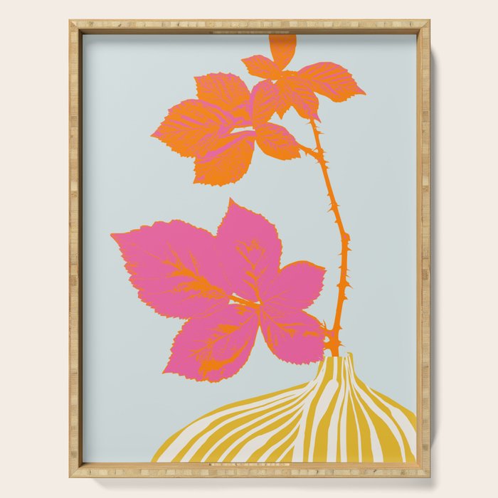 Plant based happyness Blackberry still life Serving Tray Gallery Image 1
