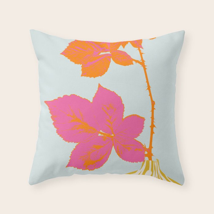 Plant based happyness Blackberry still life Throw Pillow Gallery Image 6