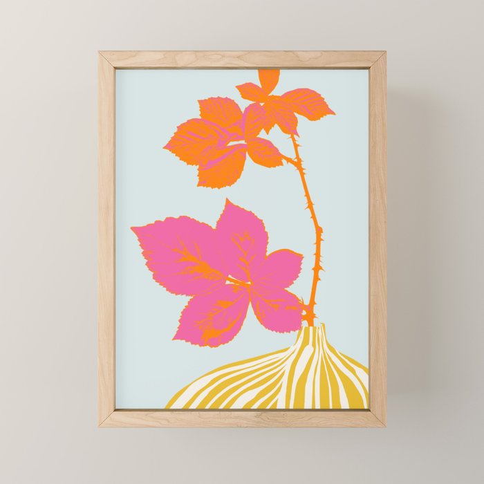 Plant based happyness Blackberry still life Mini Art Print Gallery Image 1