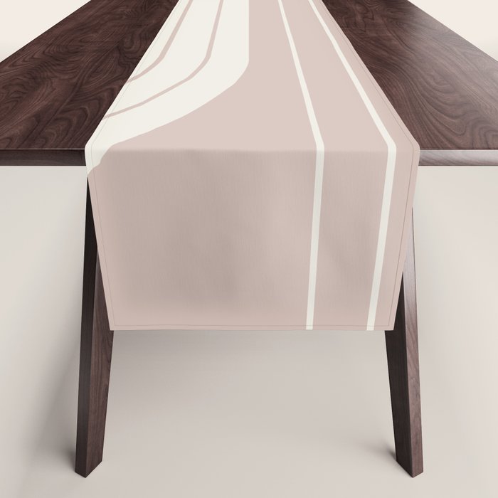 Two Tone Line Curvature LVII Table Runner Gallery Image 1
