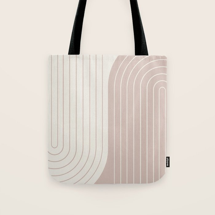 Two Tone Line Curvature LVII Tote Bag Gallery Image 1
