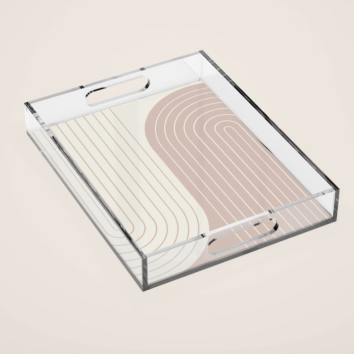 Two Tone Line Curvature LVII Acrylic Tray Gallery Image 1