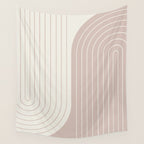 Two Tone Line Curvature LVII Wall Tapestry Gallery Image 4