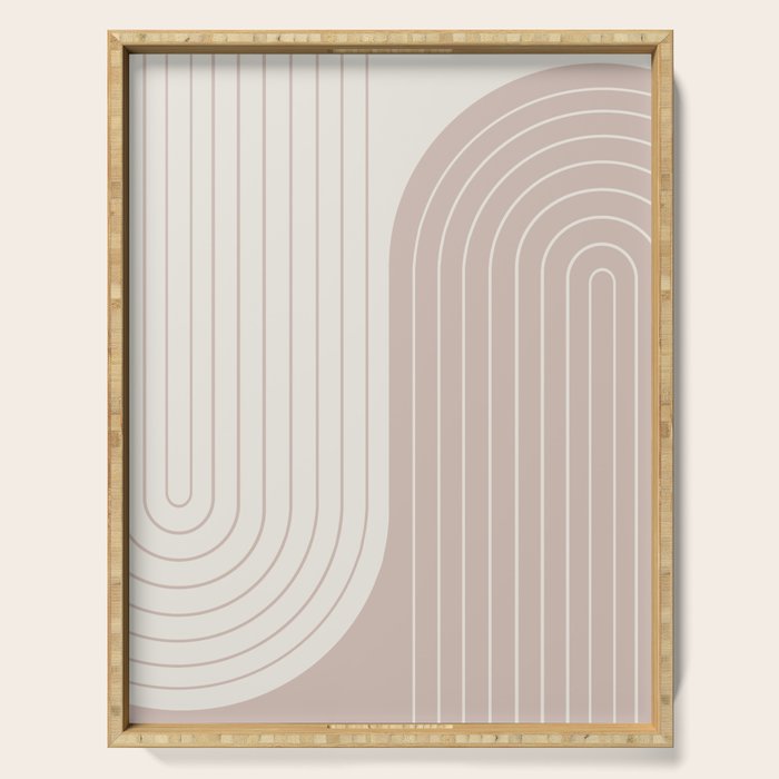 Two Tone Line Curvature LVII Serving Tray Gallery Image 1