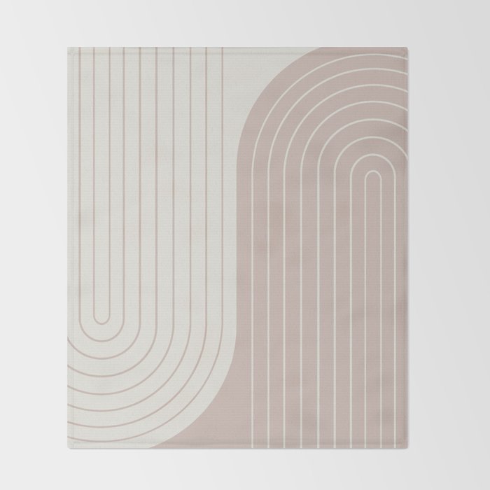 Two Tone Line Curvature LVII Throw Blanket Gallery Image 2