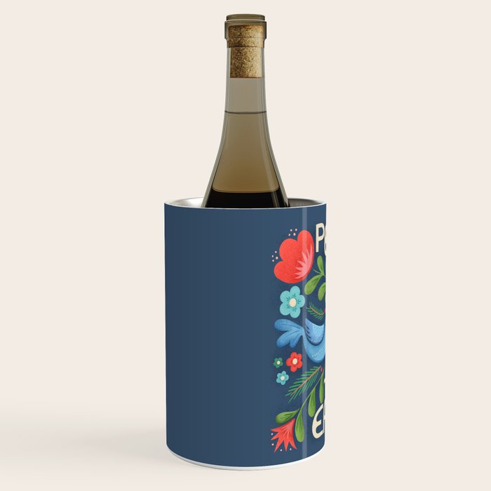 Peace On Earth Doves - Blue Wine Chiller Gallery Image 2