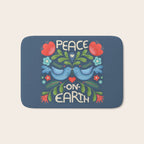 Peace On Earth Doves - Blue Bath Mat Gallery Image 1
