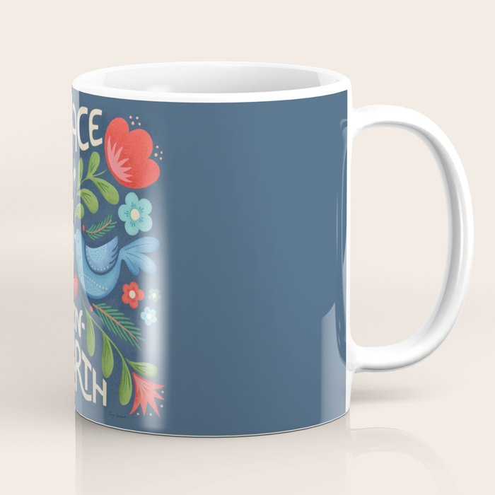 Peace On Earth Doves - Blue Coffee Mug Gallery Image 1